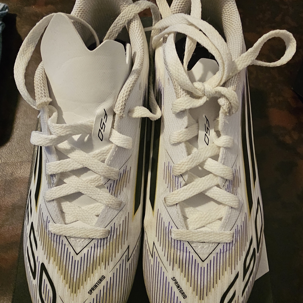 F50 League White and Gold Soccer Cleats